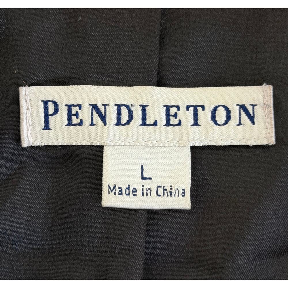 Pendleton Metallic Leather Button Down Jacket Bla… - image 9